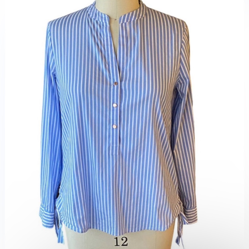 Ivanka Trump Striped Long Sleeve Shirt